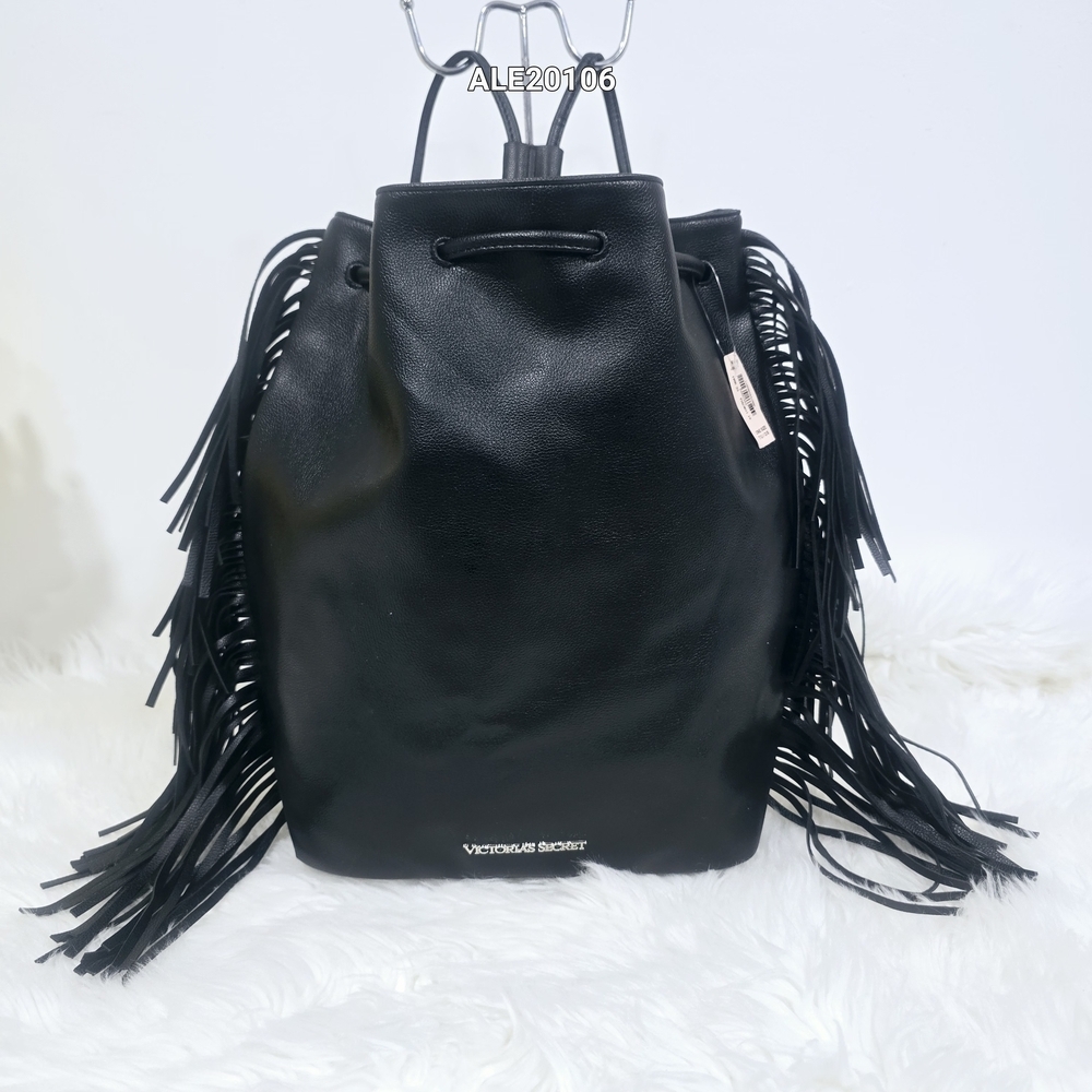 Victoria's Secret Black Fringe Backpack New. - Picture 2 of 12